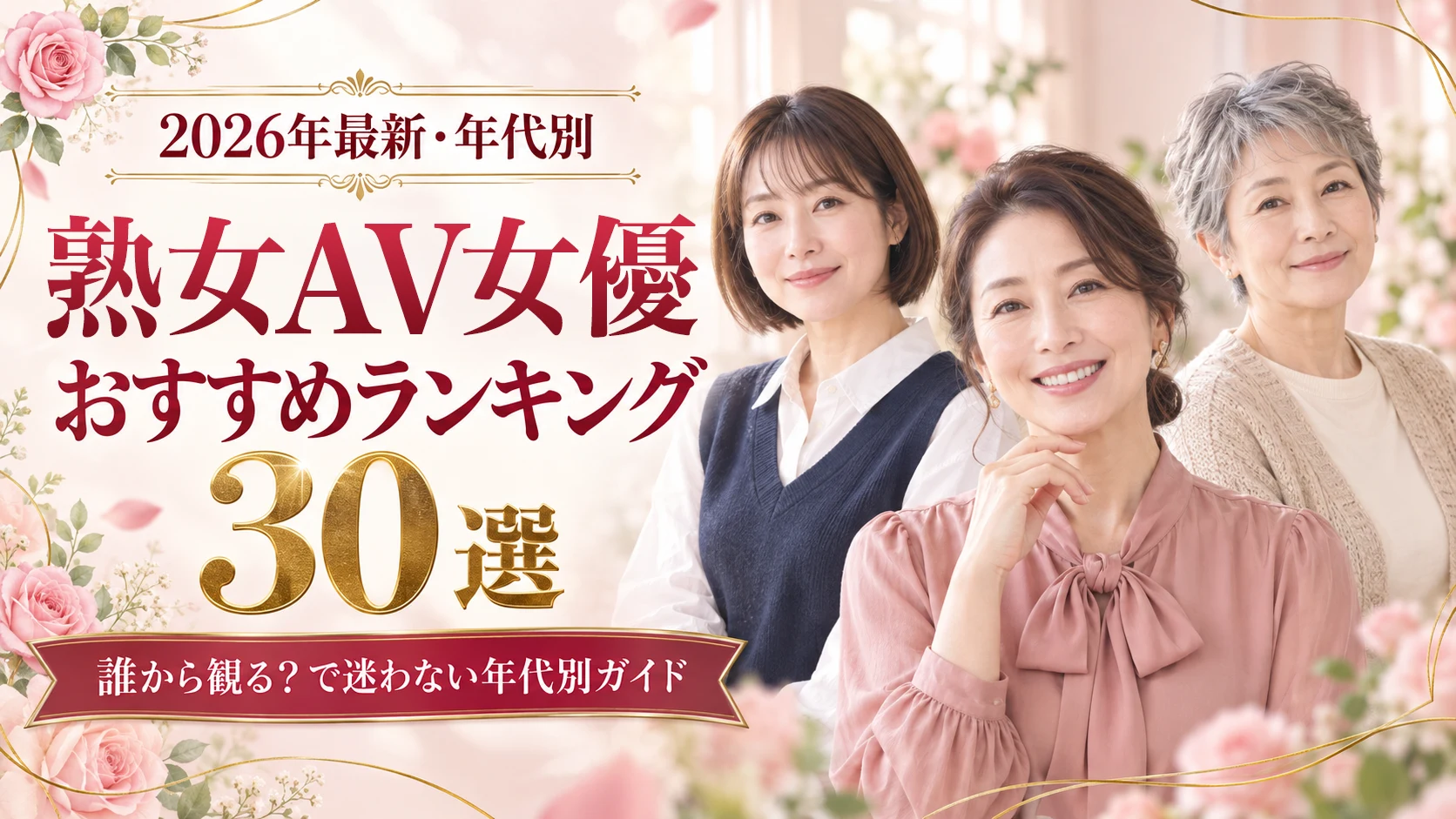 2026年最新・年代別熟女AV女優おすすめランキング30選